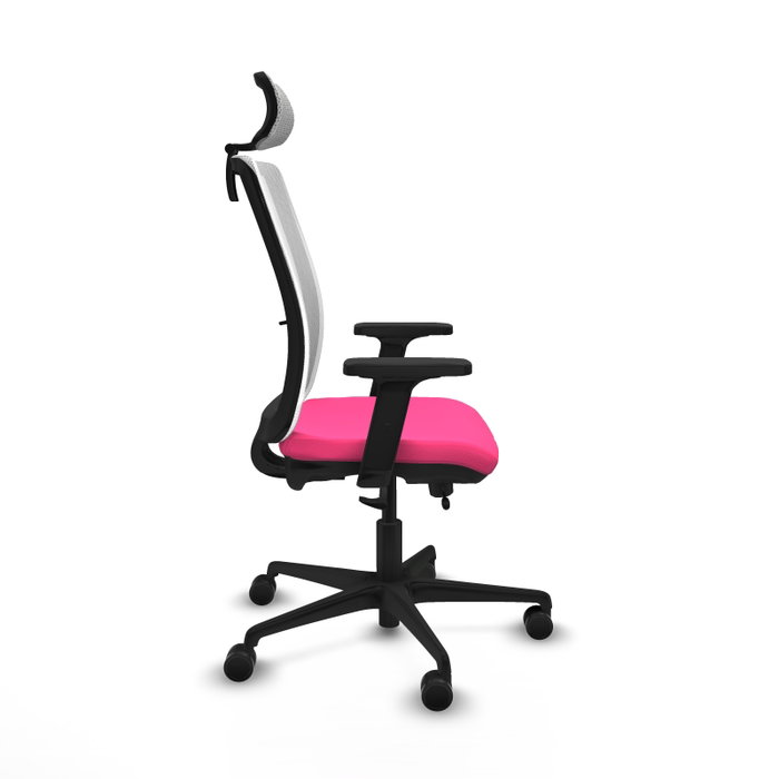 PIQUERAS Y CRESPO Silla de oficina Haches Rosa y Blanco