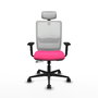 PIQUERAS Y CRESPO Silla de oficina Haches Rosa y Blanco