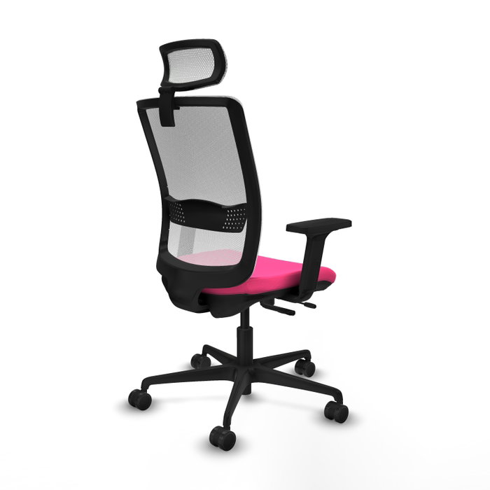PIQUERAS Y CRESPO Silla de oficina Haches Rosa y Blanco
