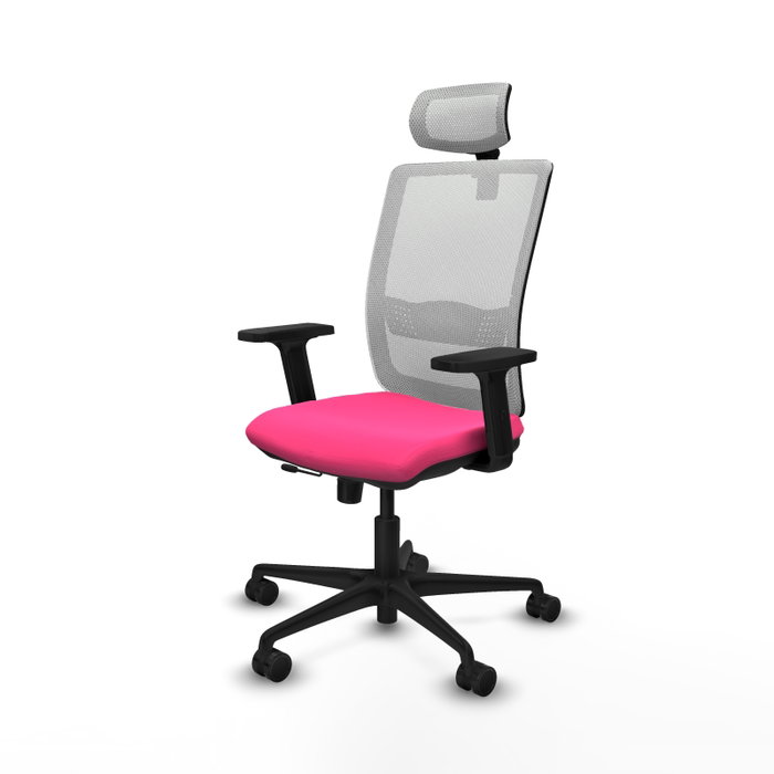 PIQUERAS Y CRESPO Silla de oficina Haches Rosa y Blanco