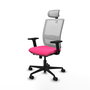PIQUERAS Y CRESPO Silla de oficina Haches Rosa y Blanco