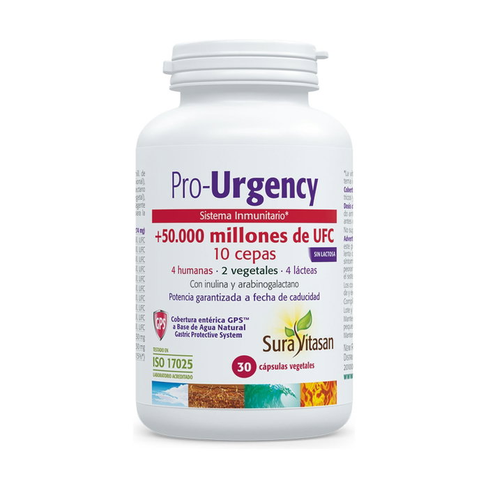 Sura Vitasan Pro Urgency 30 Cápsulas - Recuperación de la Flora Intestinal con Probióticos y Prebióticos Sura Vitasan Pro Urgency 30 Cápsulas - Recuperación de la Flora Intestinal con Probióticos y Prebióticos