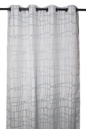 DKD Home Decor Cortina Jacquard Gris Claro 140x260 cm