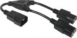 LOGON TC03NCY30CM Cable de Extensión en Y para Duplicar Salida de Inversor, Negro, 0.3 m