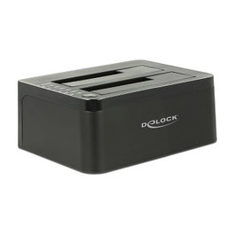 DeLOCK 62661 Estación de acoplamiento para 2 unidades SATA con función de clonación USB 5 Gbps