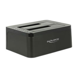 DeLOCK Docking Station 62661 para 2 Unidades de Disco Duro SATA III de 2.5" o 3.5" a USB 3.2 Gen 1 (5 Gbit/s) - Negro
