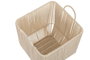 DKD Home Decor Set de 3 Cestas de Algodón y Metal en Beige