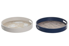 DKD Home Decor Bandeja Stella Maris 35x35x5 cm Surtido de 2 unidades