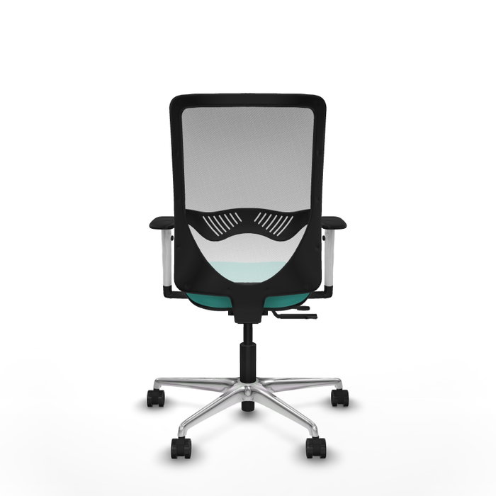 PIQUERAS Y CRESPO Silla de oficina Zulema con mecanismo Sincro/Traslack Turquesa y Blanco
