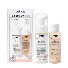 Duo Set Set Gallinee: Microbiome Skincare, Prebiotics & Postbiotics, Purifying, Cleansing Foam, 50 ml + Microbiome Skincare, Prebiotics & Postbiotics, Soothing, Lotion, For Face, 50 ml