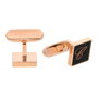 Chopard Gemelos Classic en metal dorado rosa y laca negra