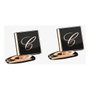 Chopard Gemelos Classic en metal dorado rosa y laca negra
