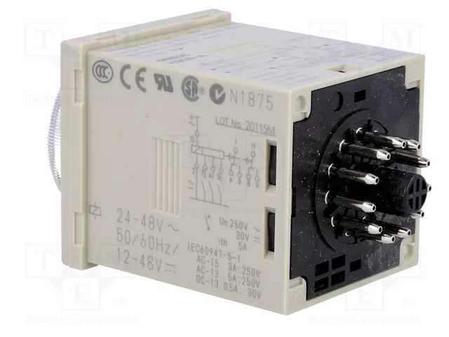 OMRON H3CR-A24AC/DC Relé de tiempo DPDT 250VAC/5A 24÷48VAC
