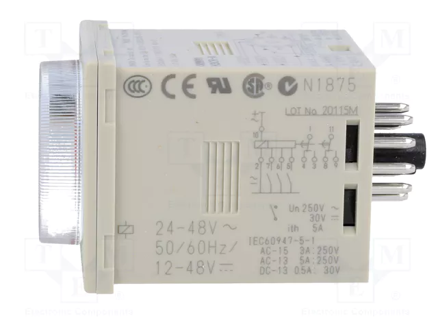 OMRON H3CR-A24AC/DC Relé de tiempo DPDT 250VAC/5A 24÷48VAC