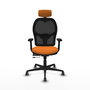 PIQUERAS Y CRESPO Silla de oficina Jorquera Sincro/Traslack Naranja y Negro