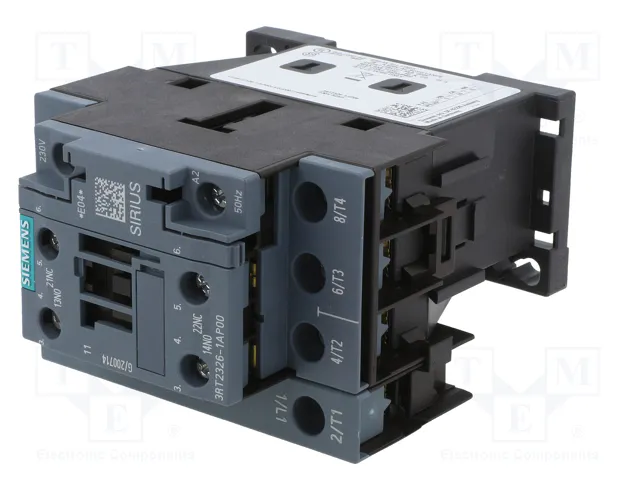 SIEMENS 3RT2326-1AP00 Contactor 4-polar NO x4 con Contactos Auxiliares NO + NC 230VAC SIEMENS 3RT2326-1AP00 Contactor 4-polar NO x4 con Contactos Auxiliares NO + NC 230VAC
