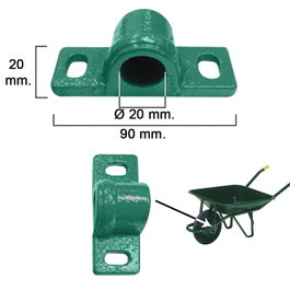 WOLFPACK LINEA PROFESIONAL Cojinete Metal Para Carretilla Obra Verde