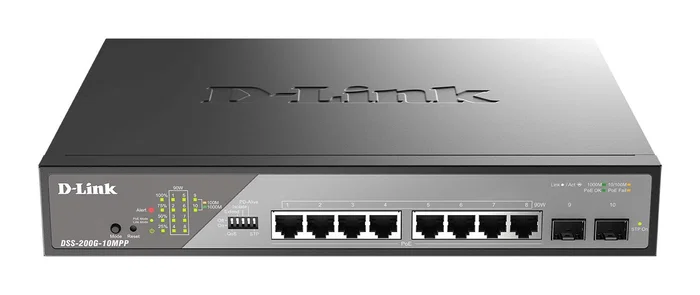 D-Link DSS-200G-10MPP/E Switch Inteligente Gigabit PoE D-Link DSS-200G-10MPP/E Switch Inteligente Gigabit PoE