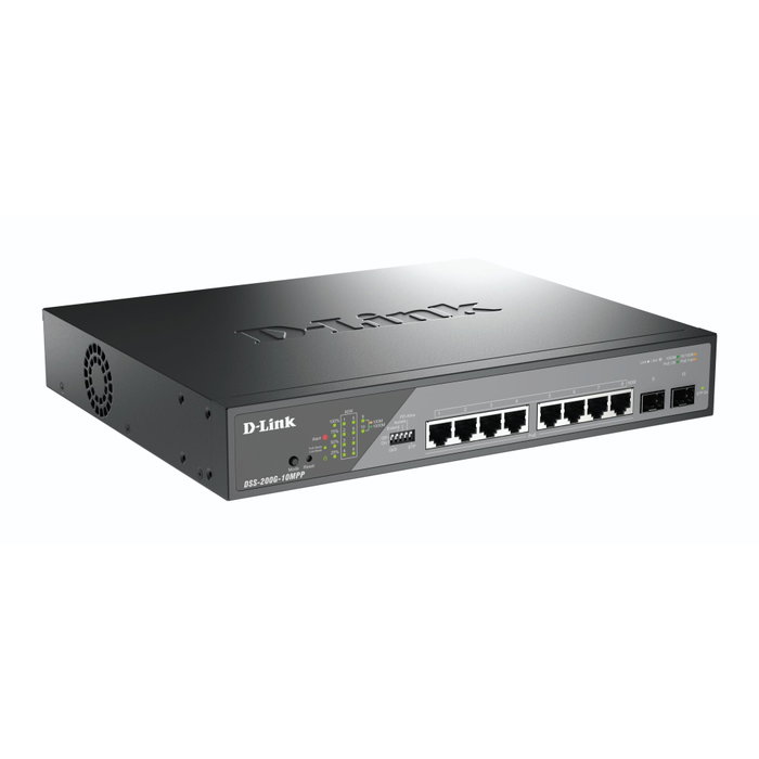 D-Link DSS-200G-10MPP Switch Gestionado L2 con 8 Puertos PoE y 2 SFP D-Link DSS-200G-10MPP Switch Gestionado L2 con 8 Puertos PoE y 2 SFP