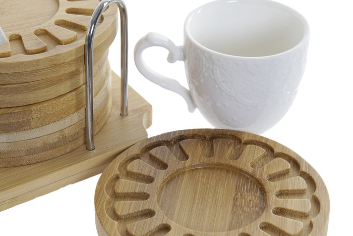 DKD Home Decor Set 6 Tazas Porcelana Blanco 16 x 25 x 16 cm Mandala