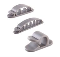 Vivolink Soportes Organizadores de Cables con Cinta Adhesiva Potente Kit 10 Piezas Negro