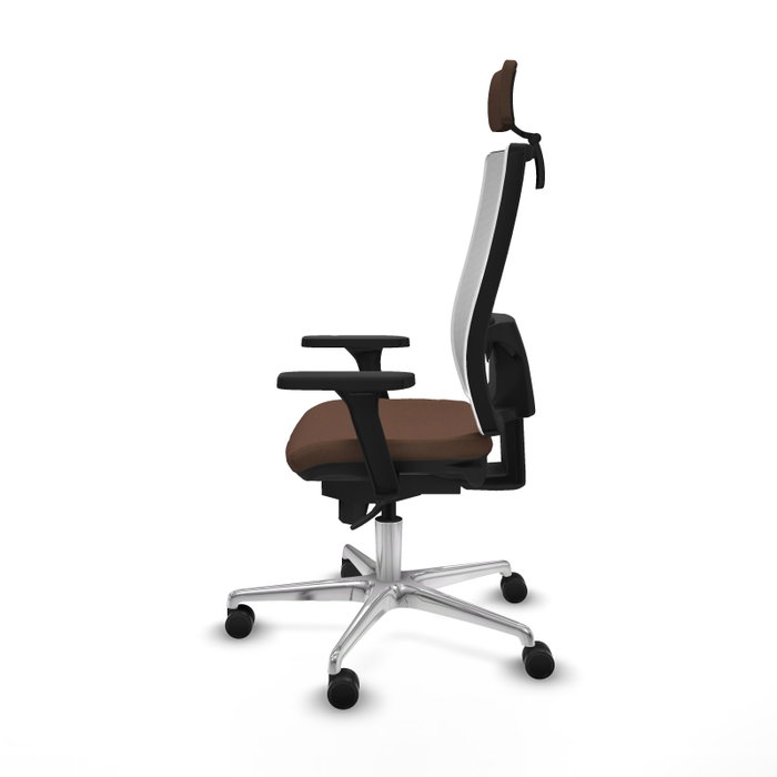 PIQUERAS Y CRESPO Silla de oficina Horna con mecanismo Sincro, Marrón y Blanco PIQUERAS Y CRESPO Silla de oficina Horna con mecanismo Sincro, Marrón y Blanco