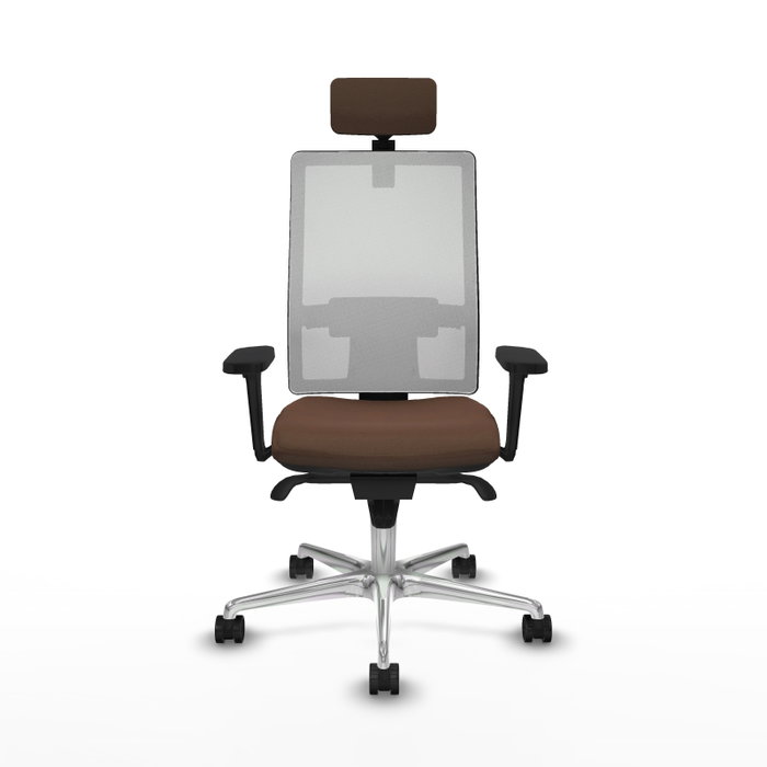 PIQUERAS Y CRESPO Silla de oficina Horna con mecanismo Sincro, Marrón y Blanco PIQUERAS Y CRESPO Silla de oficina Horna con mecanismo Sincro, Marrón y Blanco