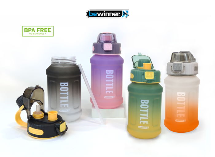 Bewinner Botella Sport Agua Multicolor 800Ml 21.1 cm alto x 9.3 cm ancho (12 Unidades)