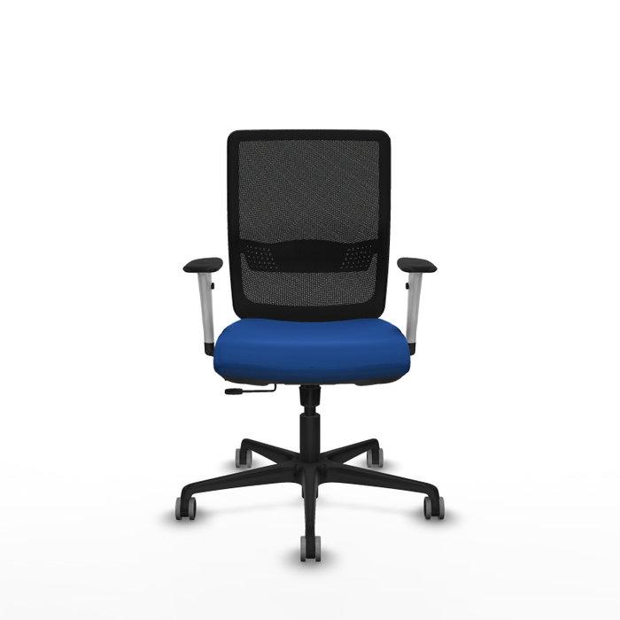 PIQUERAS Y CRESPO Silla de oficina Haches Azul con mecanismo Sincro/Traslack