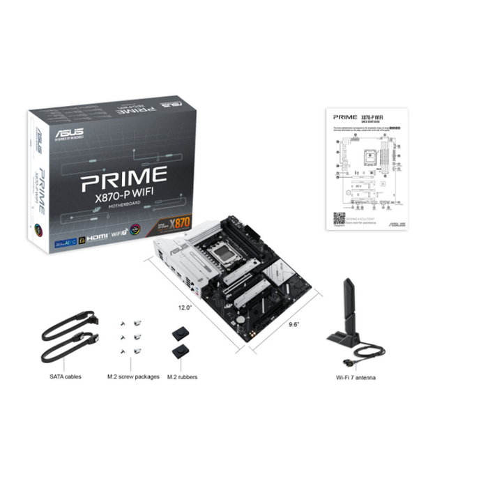 ASUS Prime X870-P WIFI ATX AMD AM5 DDR5 Wi-Fi 7 ASUS Prime X870-P WIFI ATX AMD AM5 DDR5 Wi-Fi 7
