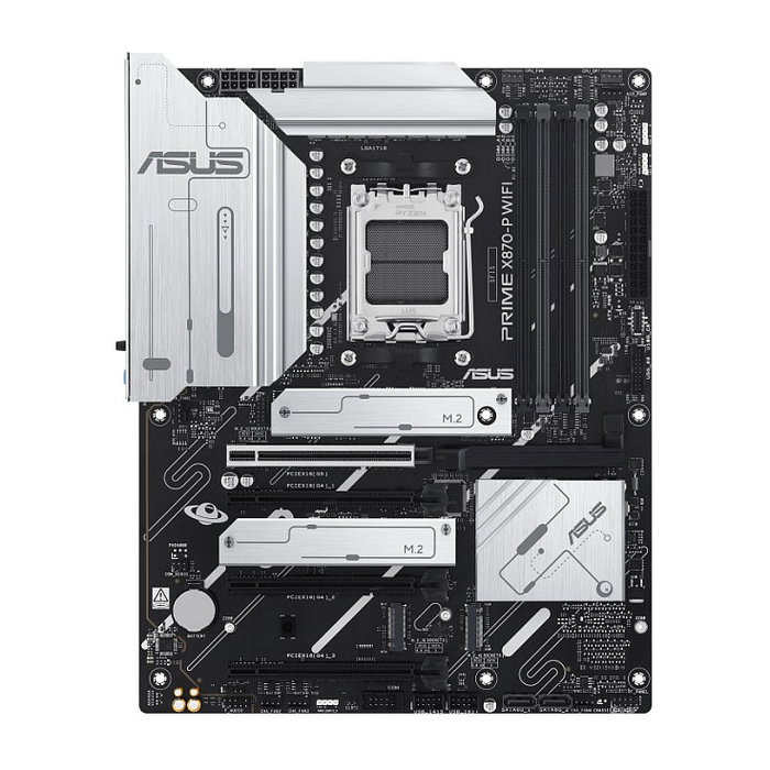 ASUS X870-P WiFi ATX Placa Base para AMD AM5 Ryzen 7000 8000 9000 DDR5 Wi-Fi 7 Bluetooth 5.4