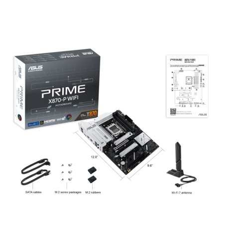 ASUS Prime X870-P WIFI ATX AMD AM5 DDR5 Wi-Fi 7 ASUS Prime X870-P WIFI ATX AMD AM5 DDR5 Wi-Fi 7