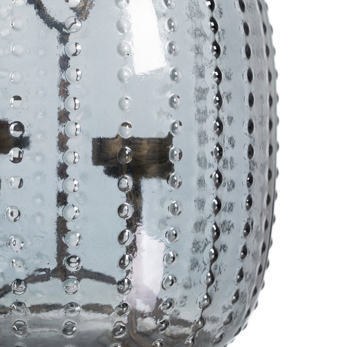 Portavelas Gris Cristal Decoración 23 X 23 X 20 cm