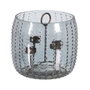 Ixia Portavelas Decorativo Gris Cristal 23 x 23 x 20 cm