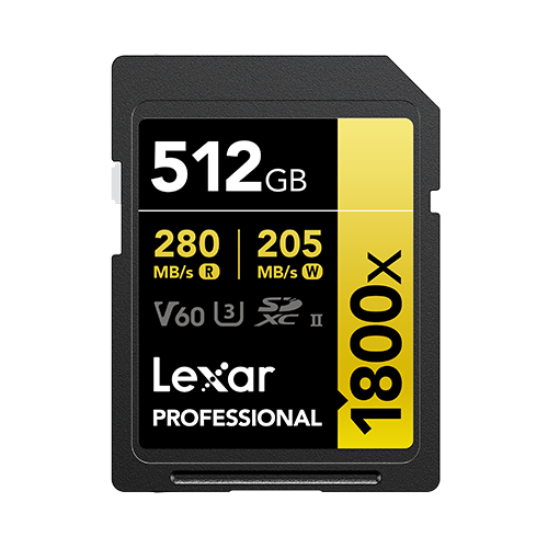 Lexar Professional 1800x 512 GB SDXC UHS-II