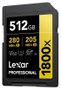 Lexar Professional 1800x 512 GB SDXC UHS-II