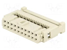 HARTING Conector IDC Hembra de 20 Pines Recto 2,54mm