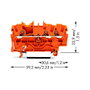 WAGO 2001-1302 Terminal de paso de 3 conductores 1,5 mm