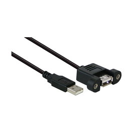 GoodConnections USB 2.0 Cable de Extensión A/A, 1 Metro, Macho/Hembra, Negro