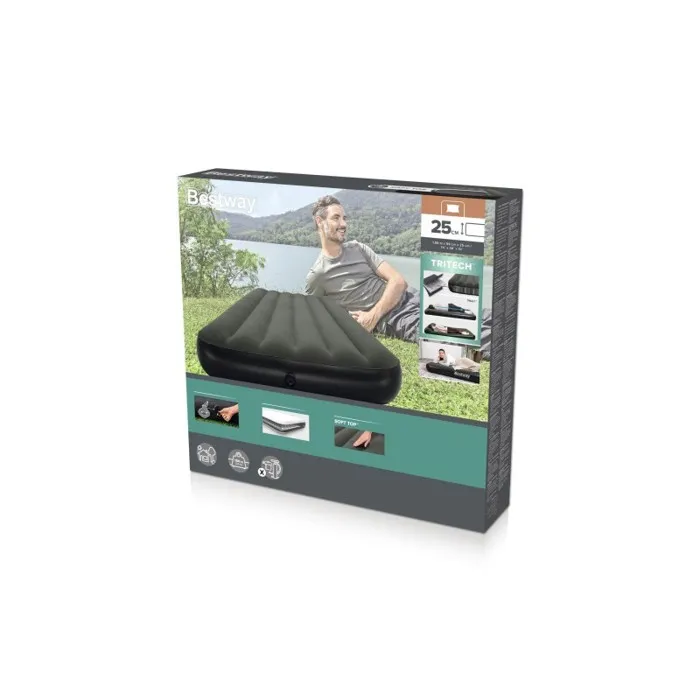 Bestway Colchón Hinchable 1 Persona Tritech, 188 x 99 cm, Comodidad Duradera