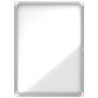 NOBO Vitrina de anuncios Premium Plus magnética blanca para 9 hojas A4