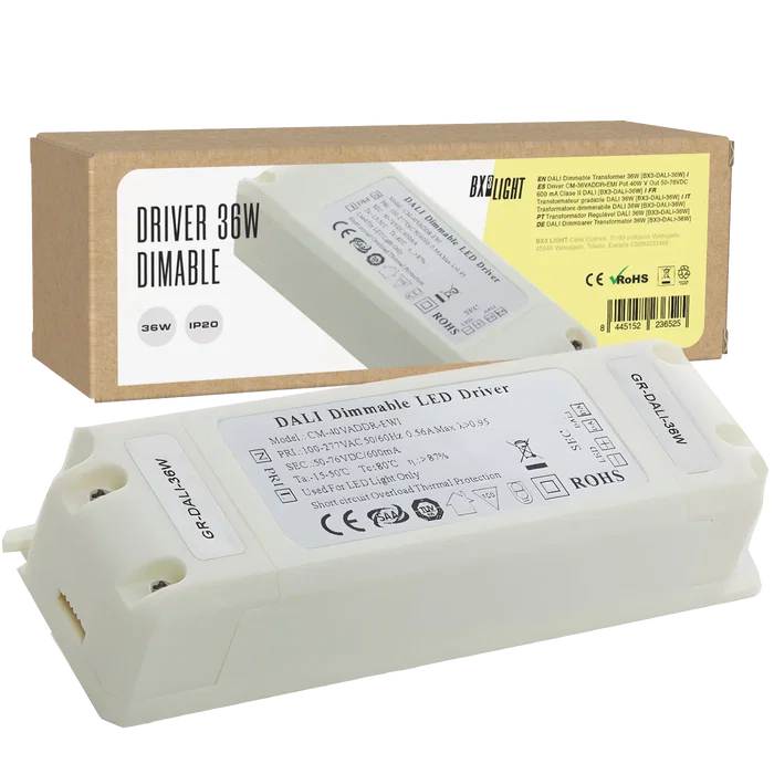 BX3 LIGHT Driver LED CM-36VADDR-EMI 40W 600mA 50-76VDC DALI Clase II con Filtro EMI para Aplicaciones de Mayor Potencia BX3 LIGHT Driver LED CM-36VADDR-EMI 40W 600mA 50-76VDC DALI Clase II con Filtro EMI para Aplicaciones de Mayor Potencia