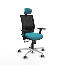 PIQUERAS Y CRESPO Silla de oficina Yunquera Turquesa y Negro
