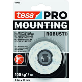 TESA Mounting Cinta Adhesiva de Doble Cara 1,5 m x 19 mm