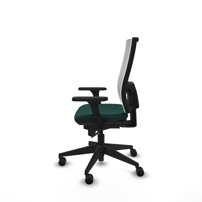 PIQUERAS Y CRESPO Silla de oficina Horna con mecanismo Sincro, Verde botella y Blanco PIQUERAS Y CRESPO Silla de oficina Horna con mecanismo Sincro, Verde botella y Blanco
