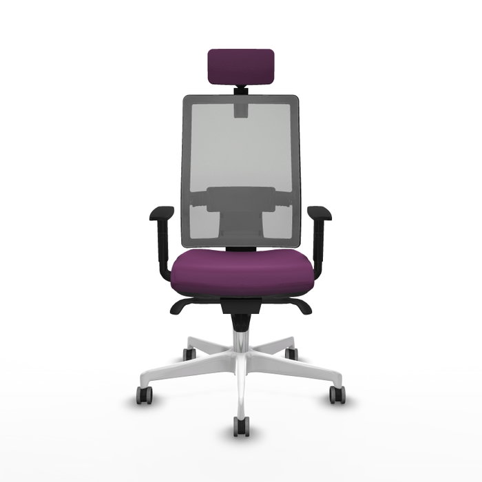 PIQUERAS Y CRESPO Silla de oficina Horna con mecanismo Sincro, Morado y Gris