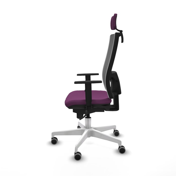 PIQUERAS Y CRESPO Silla de oficina Horna con mecanismo Sincro, Morado y Gris