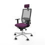 PIQUERAS Y CRESPO Silla de oficina Horna con mecanismo Sincro, Morado y Gris