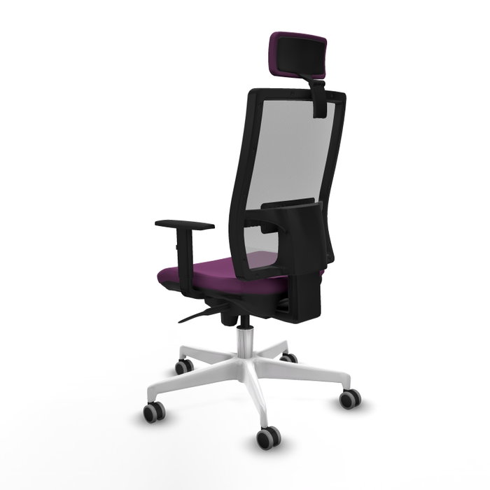 PIQUERAS Y CRESPO Silla de oficina Horna con mecanismo Sincro, Morado y Gris