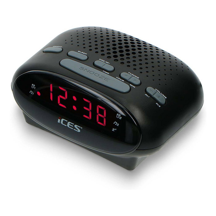 Lenco ICR-210 Radio Reloj Despertador FM Uhrenradio Negro